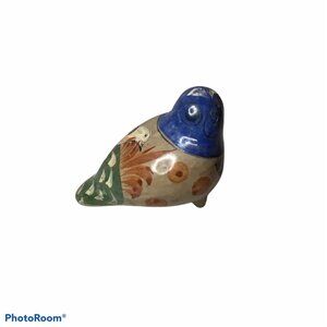 Vintage Tonala Mexico Pottery Bird Hand Painted